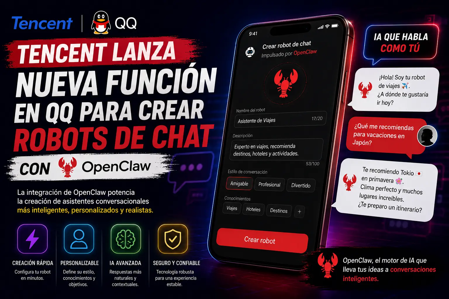 Tencent lanza una nueva función para crear robots de chat en QQ con OpenClaw