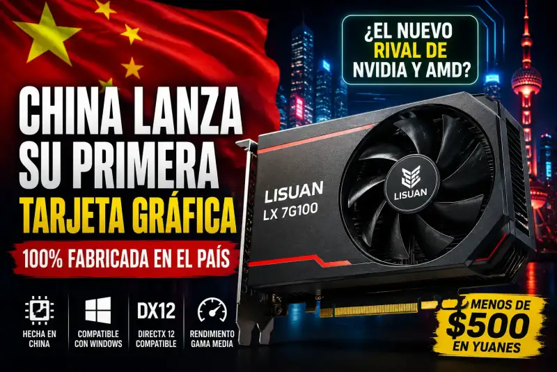 China lanza su primera tarjeta gráfica 100% fabricada en el país: ¿amenaza real para Nvidia y AMD?